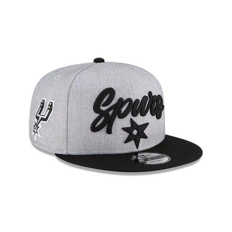 NBA San Antonio Spurs Official Draft 9Fifty Snapback (ACR2745) - Grey New Era Caps